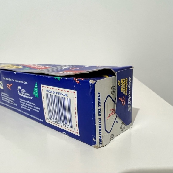 VINTAGE Reynolds Printed Plastic Wrap Christmas Holiday Prints Extra Wide 50sq - Picture 6 of 6